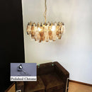 Poliedri Murano Transparent Smoked Chandelier
