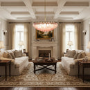 Pink Murano Rhombus Faceted Glass Chandelier