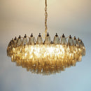 Murano Faceted Smoked Glass Chandelier