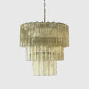 Murano Honey Glass Tube Chandelier