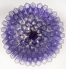 Murano Large Amethyst Glass Tube Chandelier
