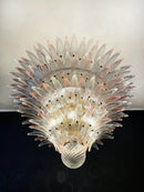 Murano Palmette Pink Trasparent Chandelier