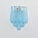 Murano Petals Glass Blue Wall Light