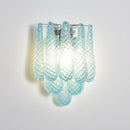 Murano Petals Glass Blue Wall Light