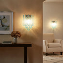 Murano Petals Glass Blue Wall Light