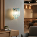 Murano Petals Glass Blue Wall Light