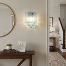 Murano Petals Glass Blue Wall Light