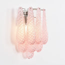 Murano Petals Glass Pink Wall Light