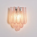 Murano Petals Glass Pink Wall Light