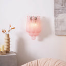 Murano Petals Glass Pink Wall Light