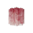 Star-Shaped Red Cloud-Patterned Glass Wall Lamp