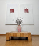 Star-Shaped Red Cloud-Patterned Glass Wall Lamp