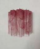 Star-Shaped Red Cloud-Patterned Glass Wall Lamp