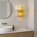 Murano Poliedri Amber Glass Wall Sconces