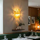 Murano Poliedri Amber Glass Wall Sconces