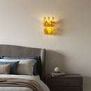 Murano Poliedri Amber Glass Wall Sconces