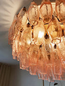 Murano Poliedri Pink Ceiling Light