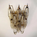 Polyhedral Smoked Hand-blown Glass Wall Lamp