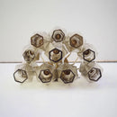 Polyhedral Smoked Hand-blown Glass Wall Lamp