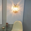 Polyhedral Smoked Hand-blown Glass Wall Lamp
