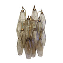 Polyhedral Smoked Hand-blown Glass Wall Lamp