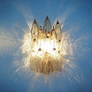 Polyhedral Smoked Hand-blown Glass Wall Lamp