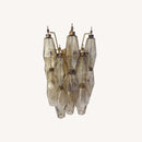 Polyhedral Smoked Hand-blown Glass Wall Lamp