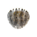 Murano Poliedri Transparent Smoked Ceiling Light