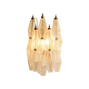 Murano Poliedri Transparent Glass Wall Sconces