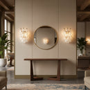 Murano Poliedri Transparent Glass Wall Sconces