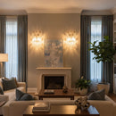 Murano Poliedri Transparent Glass Wall Sconces