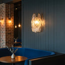 Murano Poliedri Transparent Glass Wall Sconces