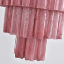 Murano Red Glass Tubes Chandelier