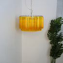 Murano Round Prisms Amber Chandelier