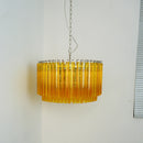 Murano Round Prisms Amber Chandelier