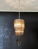 Murano Spiral Prisms Smoked Chandelier