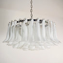 Murano Transparent Glass Petal Chandelier