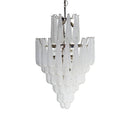 Murano Transparent Petals Glass Chandelier