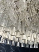 Murano Round Prisms Transparent Chandelier