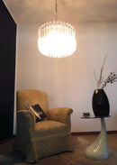 Murano Round Prisms Transparent Chandelier