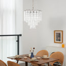 Murano Wave Glass Tube Chandelier