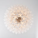 Murano White Glass Tubes Chandelier
