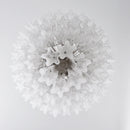 Murano White Glass Tubes Chandelier
