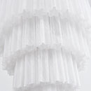 Murano White Glass Tubes Chandelier