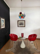 Colored Disc Glass Chandelier