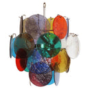 Colored Disc Glass Chandelier