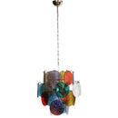 Colored Disc Glass Chandelier