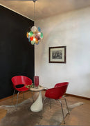 Colored Disc Glass Chandelier