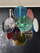 Colored Disc Glass Chandelier