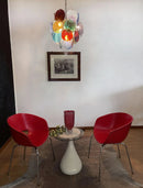 Colored Disc Glass Chandelier